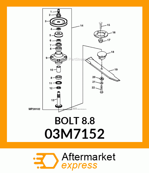 BOLT, RD HD SQ LONG NECK, METRIC 03M7152