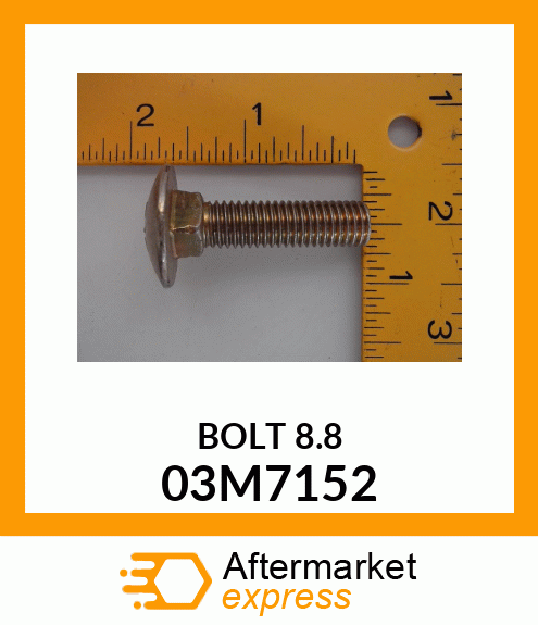 BOLT, RD HD SQ LONG NECK, METRIC 03M7152