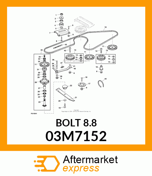 BOLT, RD HD SQ LONG NECK, METRIC 03M7152