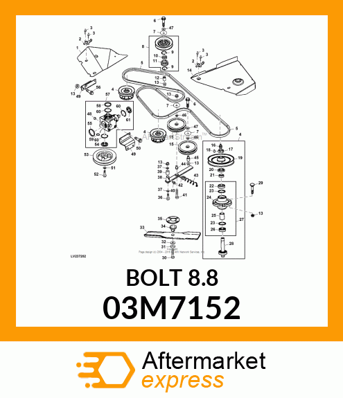 BOLT, RD HD SQ LONG NECK, METRIC 03M7152