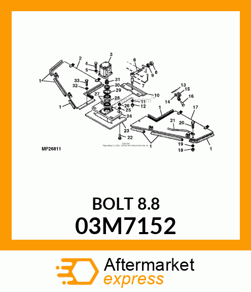 BOLT, RD HD SQ LONG NECK, METRIC 03M7152