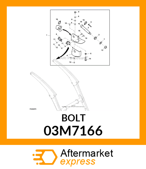 BOLT, RD HD SQ LONG NECK, METRIC 03M7166