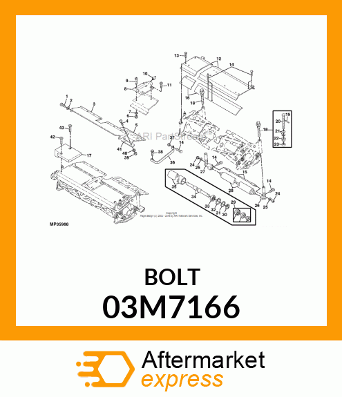 BOLT, RD HD SQ LONG NECK, METRIC 03M7166