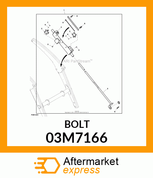 BOLT, RD HD SQ LONG NECK, METRIC 03M7166