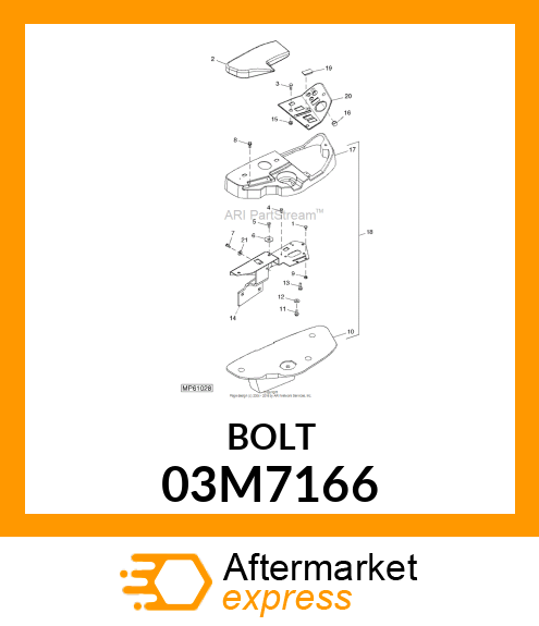 BOLT, RD HD SQ LONG NECK, METRIC 03M7166