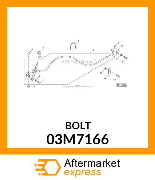 BOLT, RD HD SQ LONG NECK, METRIC 03M7166