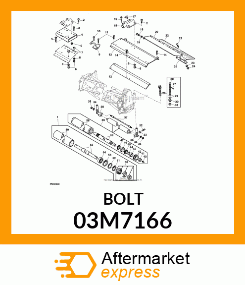 BOLT, RD HD SQ LONG NECK, METRIC 03M7166