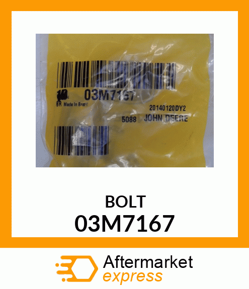 BOLT, RD HD SQ LONG NECK, METRIC 03M7167