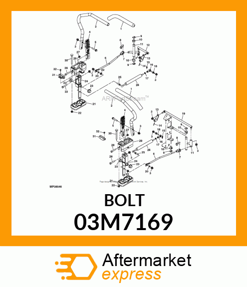 BOLT, RD HD SQ LONG NECK, METRIC 03M7169