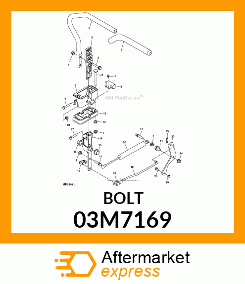 BOLT, RD HD SQ LONG NECK, METRIC 03M7169