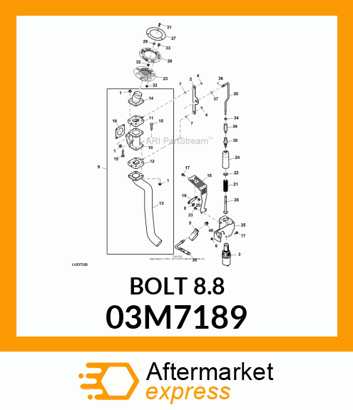 BOLT, RD HD SQ SHORT NECK, METRIC 03M7189