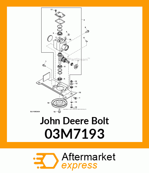 BOLT, RD HD SQ SHORT NECK, METRIC 03M7193