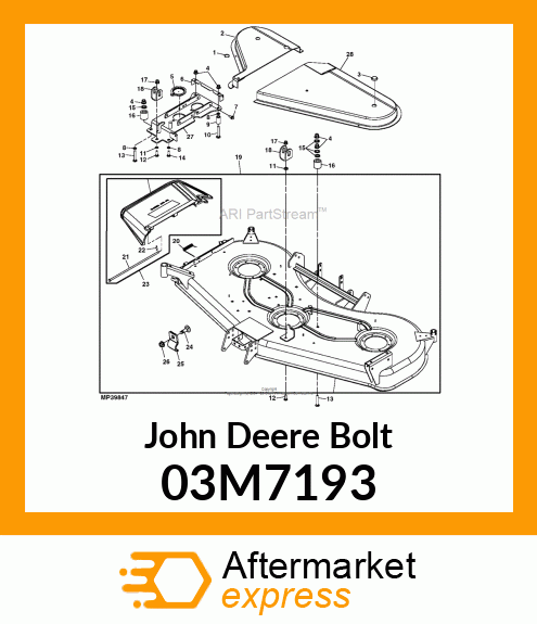 BOLT, RD HD SQ SHORT NECK, METRIC 03M7193