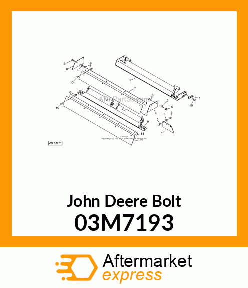 BOLT, RD HD SQ SHORT NECK, METRIC 03M7193