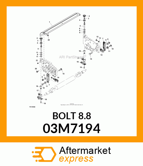 BOLT, RD HD SQ SHORT NECK, METRIC 03M7194