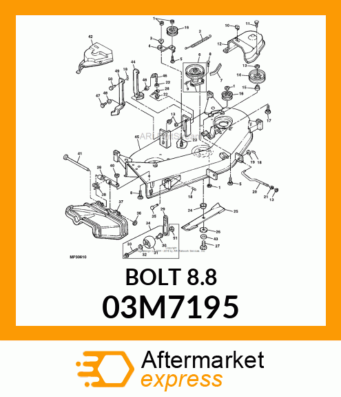 BOLT, RD HD SQ SHORT NECK, METRIC 03M7195