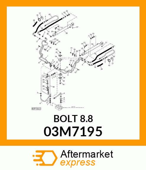 BOLT, RD HD SQ SHORT NECK, METRIC 03M7195