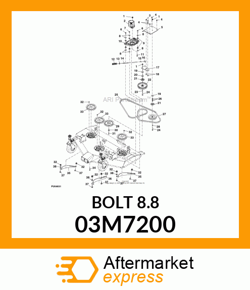 BOLT, RD HD SQ SHORT NECK, METRIC 03M7200