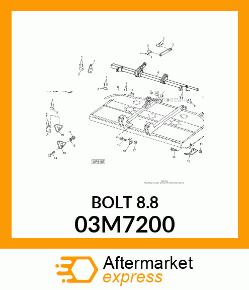 BOLT, RD HD SQ SHORT NECK, METRIC 03M7200