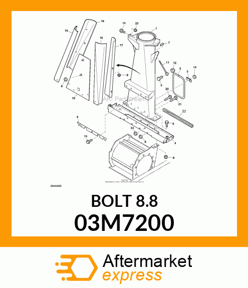 BOLT, RD HD SQ SHORT NECK, METRIC 03M7200