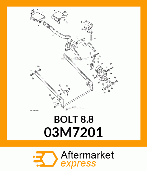 BOLT, RD HD SQ SHORT NECK, METRIC 03M7201