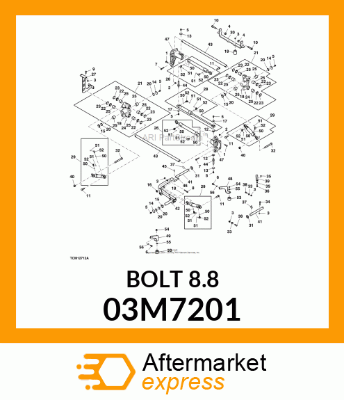 BOLT, RD HD SQ SHORT NECK, METRIC 03M7201