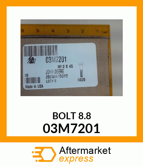 BOLT, RD HD SQ SHORT NECK, METRIC 03M7201