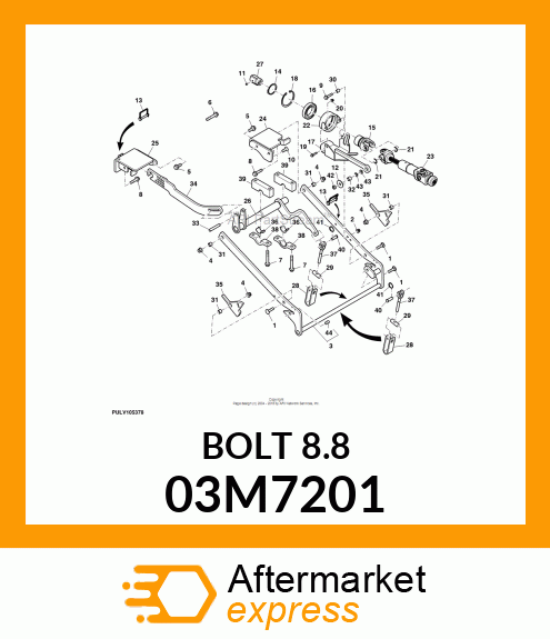 BOLT, RD HD SQ SHORT NECK, METRIC 03M7201