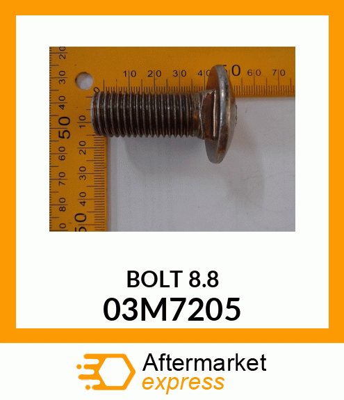 BOLT, RD HD SQ SHORT NECK, METRIC 03M7205