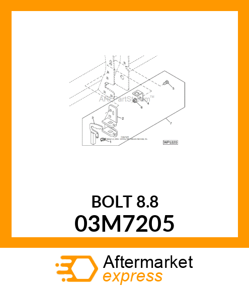 BOLT, RD HD SQ SHORT NECK, METRIC 03M7205