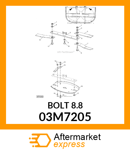 BOLT, RD HD SQ SHORT NECK, METRIC 03M7205