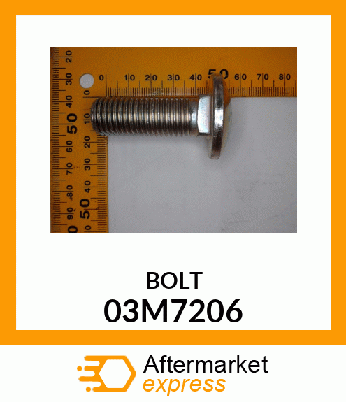 BOLT, RD HD SQ SHORT NECK, METRIC 03M7206