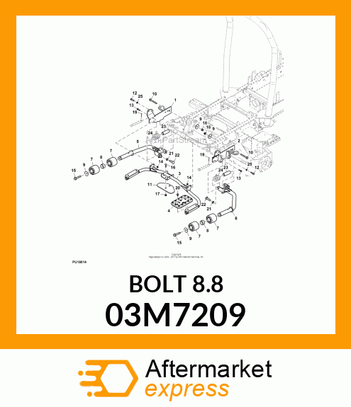 BOLT, RD HD SQ SHORT NECK, METRIC 03M7209