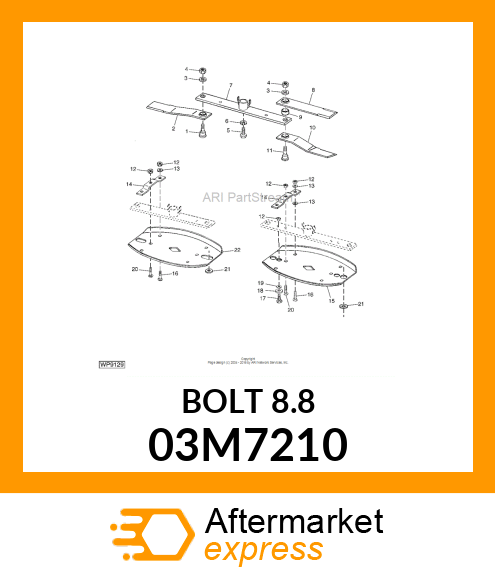 BOLT, RD HD SQ SHORT NECK, METRIC 03M7210