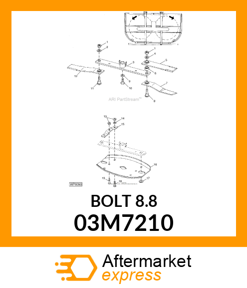 BOLT, RD HD SQ SHORT NECK, METRIC 03M7210