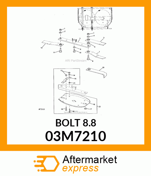 BOLT, RD HD SQ SHORT NECK, METRIC 03M7210