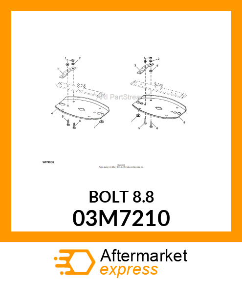 BOLT, RD HD SQ SHORT NECK, METRIC 03M7210