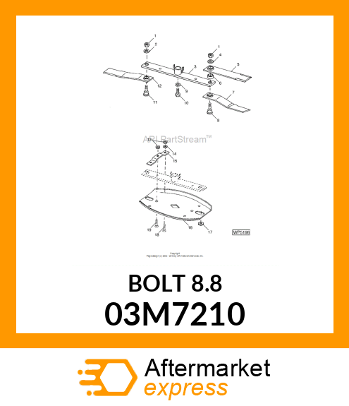 BOLT, RD HD SQ SHORT NECK, METRIC 03M7210