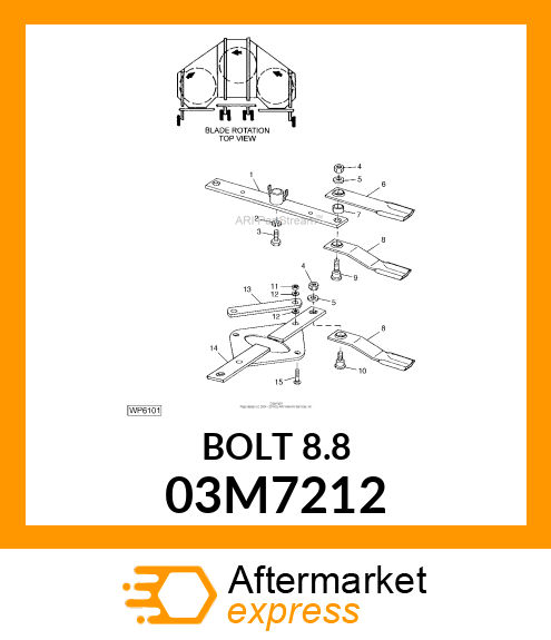 BOLT, RD HD SQ SHORT NECK, METRIC 03M7212