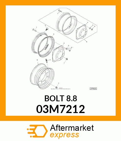 BOLT, RD HD SQ SHORT NECK, METRIC 03M7212