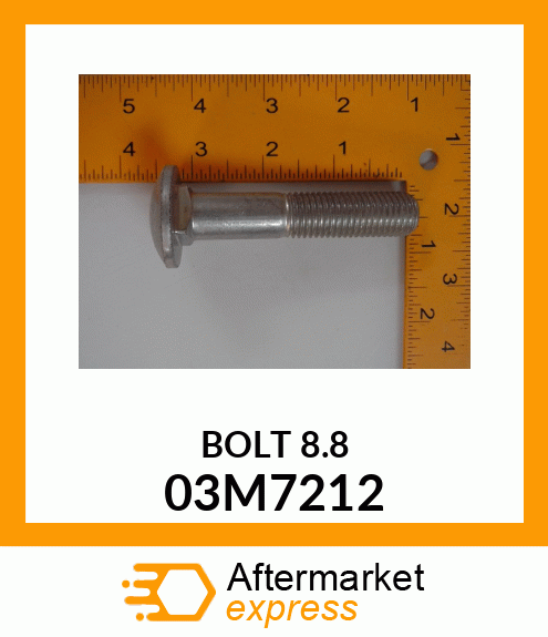 BOLT, RD HD SQ SHORT NECK, METRIC 03M7212