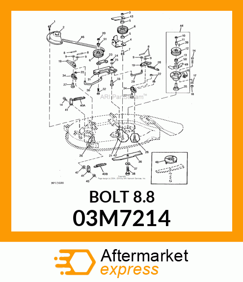 BOLT, RD HD SQ SHORT NECK, METRIC 03M7214