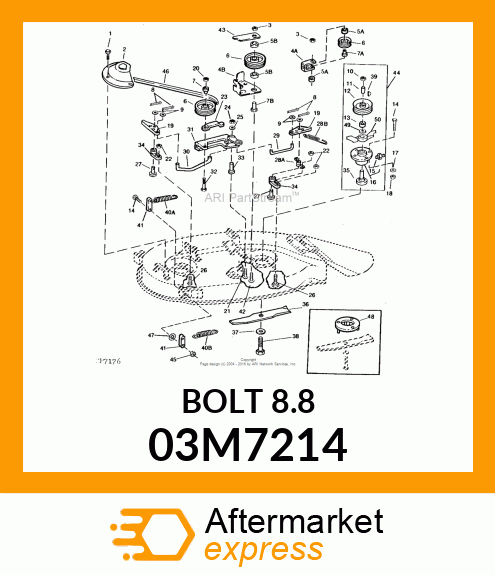 BOLT, RD HD SQ SHORT NECK, METRIC 03M7214