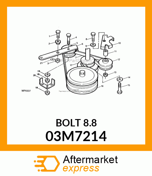 BOLT, RD HD SQ SHORT NECK, METRIC 03M7214