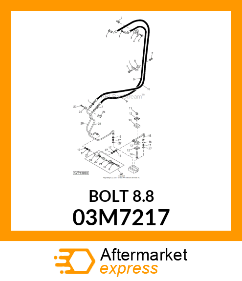 BOLT, RD HD SQ SHORT NECK, METRIC 03M7217