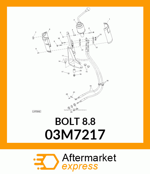 BOLT, RD HD SQ SHORT NECK, METRIC 03M7217