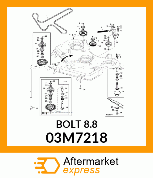 BOLT, RD HD SQ SHORT NECK, METRIC 03M7218