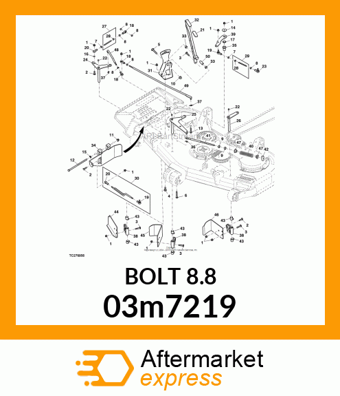 BOLT, RD HD SQ SHORT NECK, METRIC 03M7219