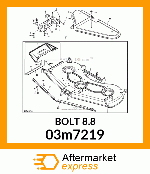 BOLT, RD HD SQ SHORT NECK, METRIC 03M7219