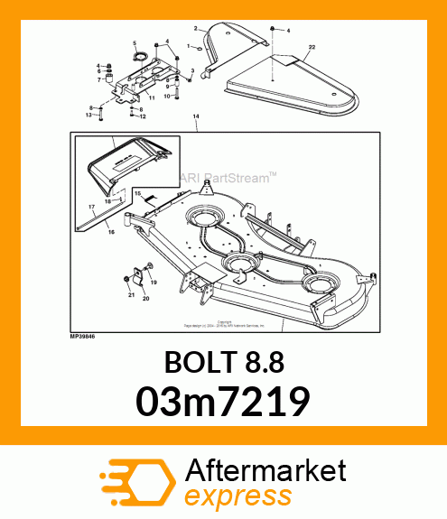 BOLT, RD HD SQ SHORT NECK, METRIC 03M7219